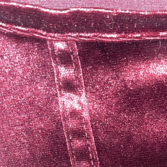 Garage Red Velvet Corset-style Crop top. Size: Small - Picture 6 of 6